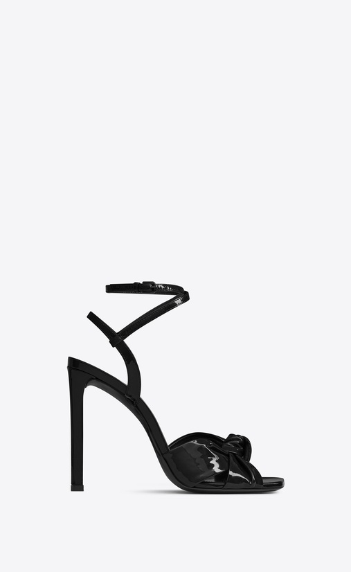 SAINT LAURENT Sandals Woman amy sandal in patent leather a_V4